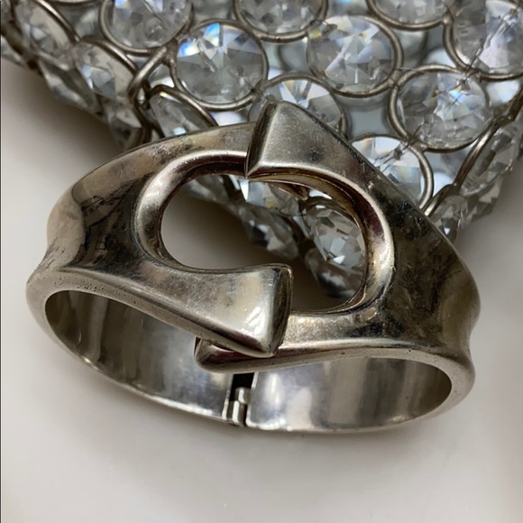 Vintage Heavy Sterling Silver Clamper Bracelet - Picture 3 of 8